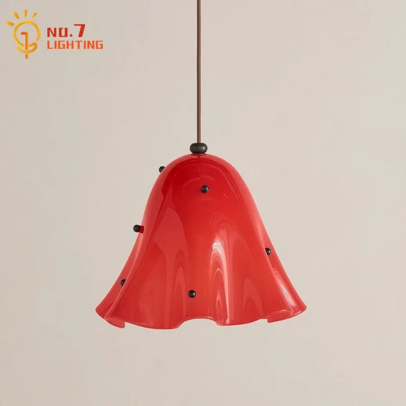 Afralia™ Glass Pendant Lights LED E27 Warm Atmosphere Modern Colorful Hanging Lamp