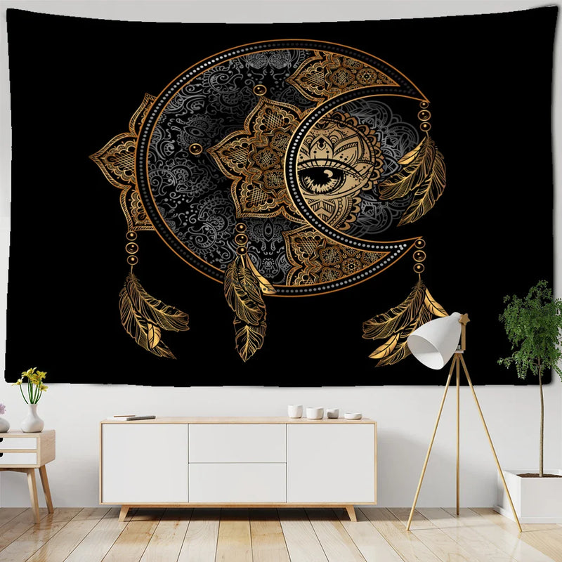 Afralia™ Psychedelic Eye Tapestry Hippie Wall Hanging for Mysterious Room Decor