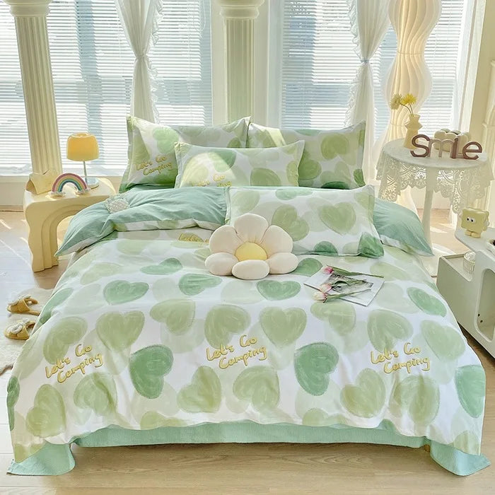 Afralia™ Cotton Printed Bedding Set for Sweet Cozy Sleep