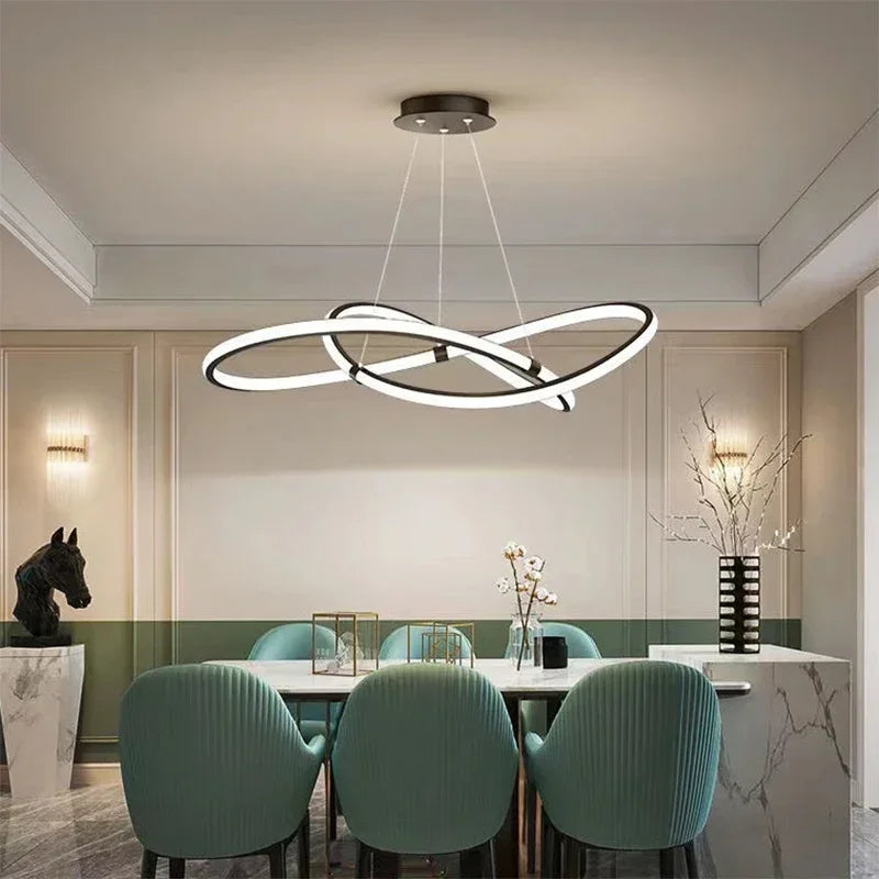 Afralia™ Modern LED Pendant Lamp - Designer Fixture with Remote Control for Living, Dining, and Bedroom Decor