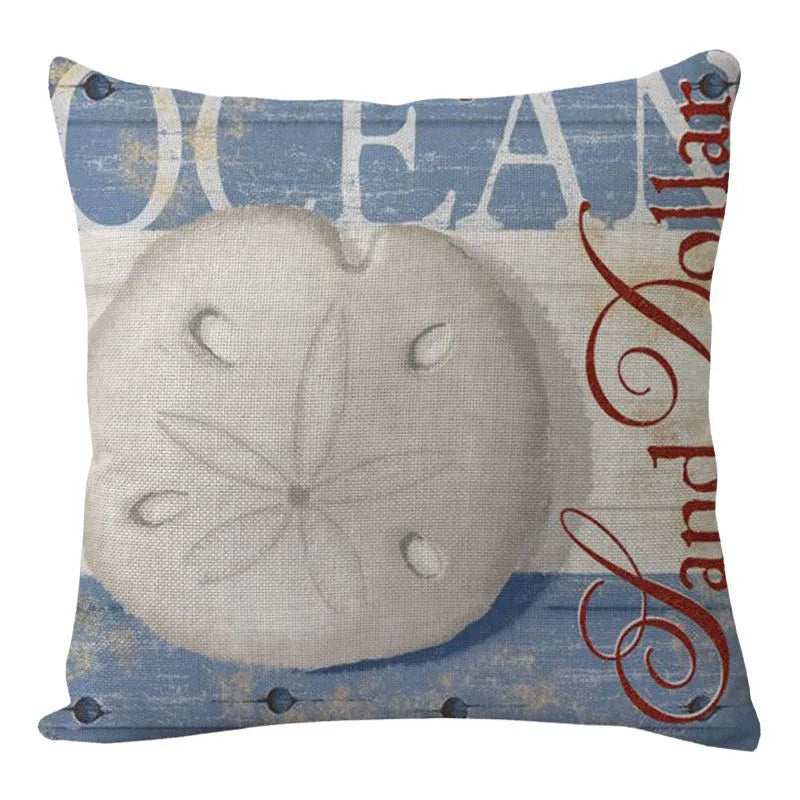Afralia™ Coastal Cushion Cover - Sea Theme Decorative Sofa Pillowcase