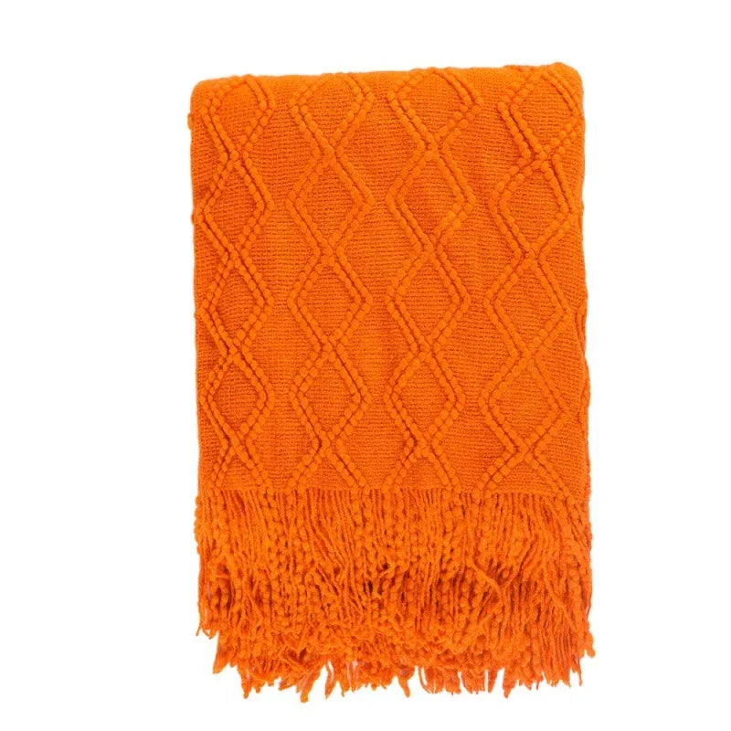 Afralia™ Knitted Woolen Blanket - Cozy Home Accent and Travel Essential