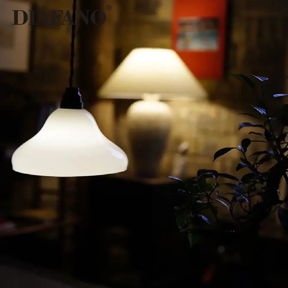 Afralia™ Modern Glass Pendant Light for Nordic, Retro, Korea, Japanese Style décor