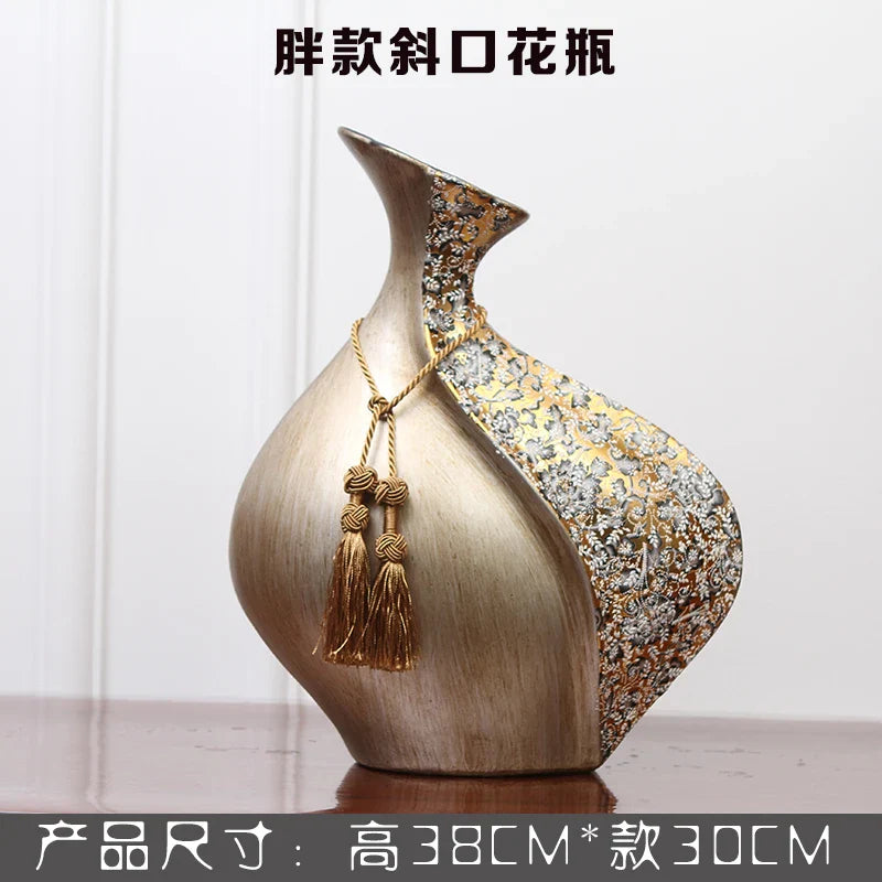 Afralia™ European Ceramic Vase: Retro Style Home Decor Crafts, Wedding Floral Arrangement