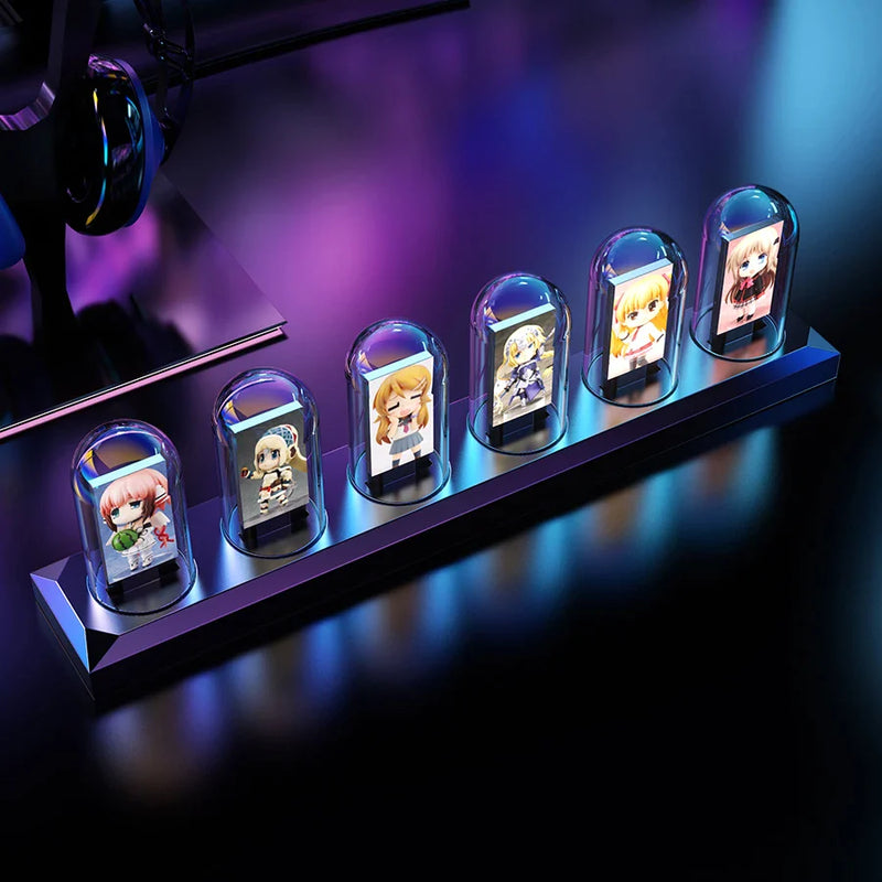 Afralia™ RGB Nixie Tube Clock LED IPS Color Screen Analog Digital Night Lights