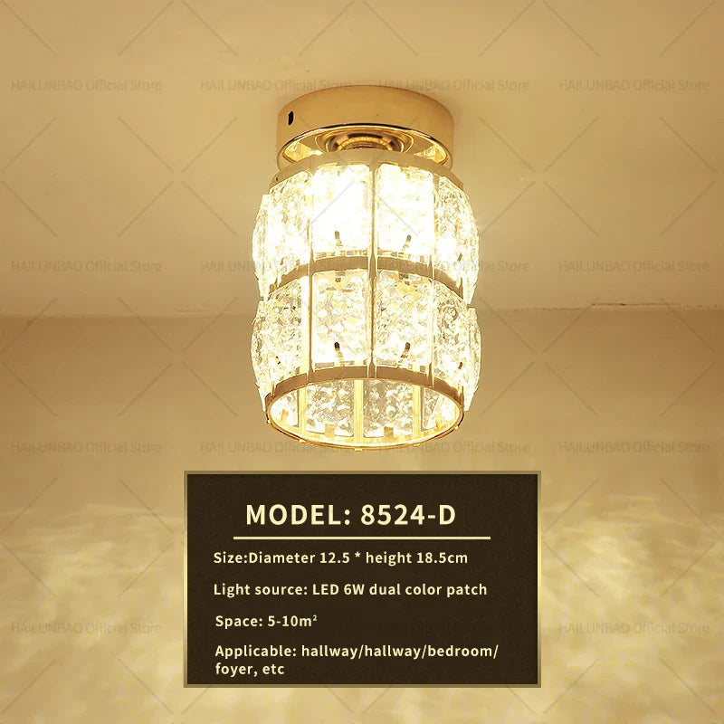 Afralia™ Elegant Crystal Ceiling Light for Entryway, Stairs, and Hallway