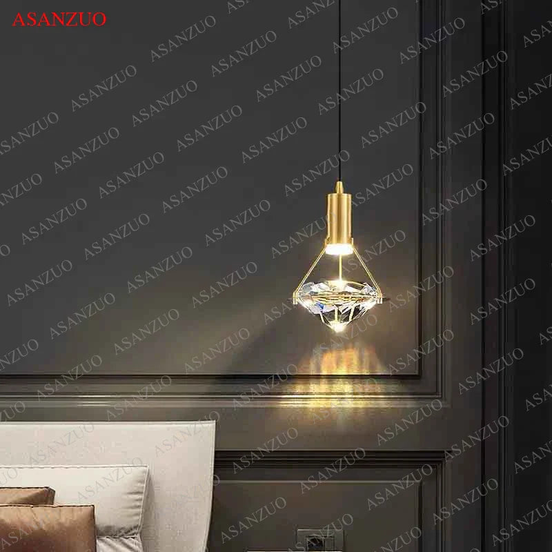 Afralia™ Crystal Diamond LED Wall Sconce for Luxury Home Decor Lighting