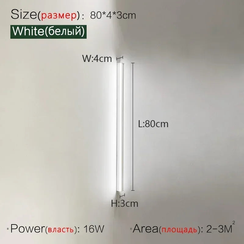 Afralia™ Modern Long Wall Lamp for Living Room Staircase Bedroom Bedside Light