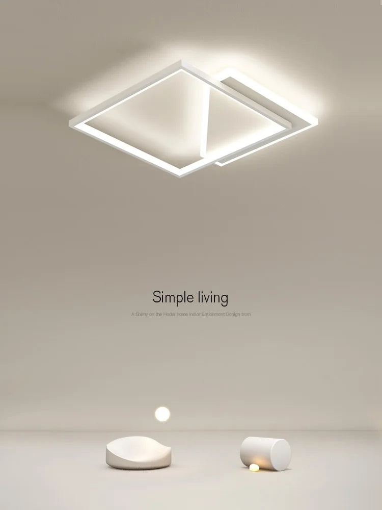 Afralia™ Geometric LED Ceiling Lamp | Modern Nordic Bedroom Study Light