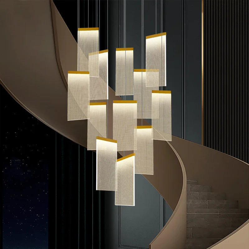 Afralia™ Luxury Large Chandelier for Living Room, Villa, and Restaurant - Modern Duplex Design