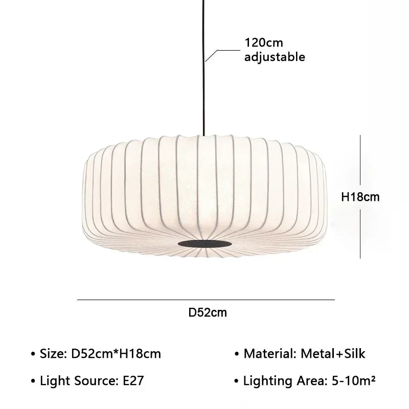 Afralia™ Wabi Sabi Silk Chandelier: Nordic Designer Pendant Lights for Home Decor