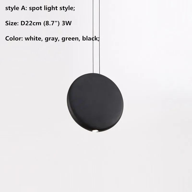 Afralia™ Nordic Bar Modern LED Pendant Light Resin Lustre Dining Room Hanging Lamp