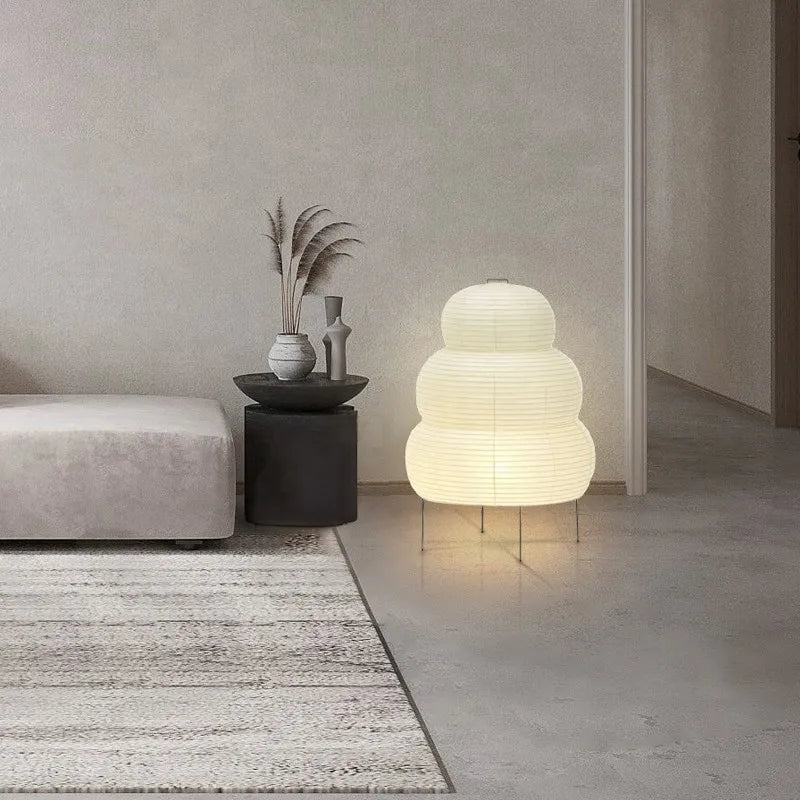 Afralia™ Minimalist White Paper Tripod Floor Lamp
