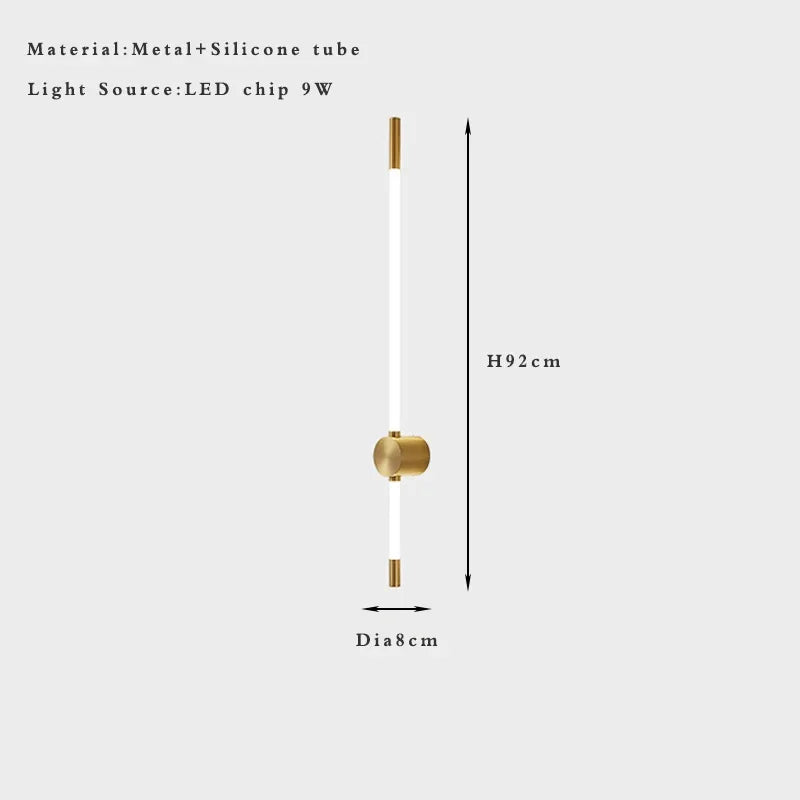 Afralia™ Vertical Slim Wall Sconce Indoor Light Fixture