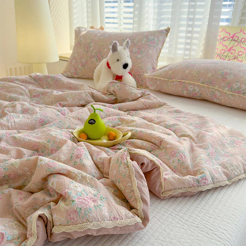 Afralia™ Summer Comforter: Sweet Printed Air-Condition Queen King Beds, Soft Skin-Friendly Breathable Blanket