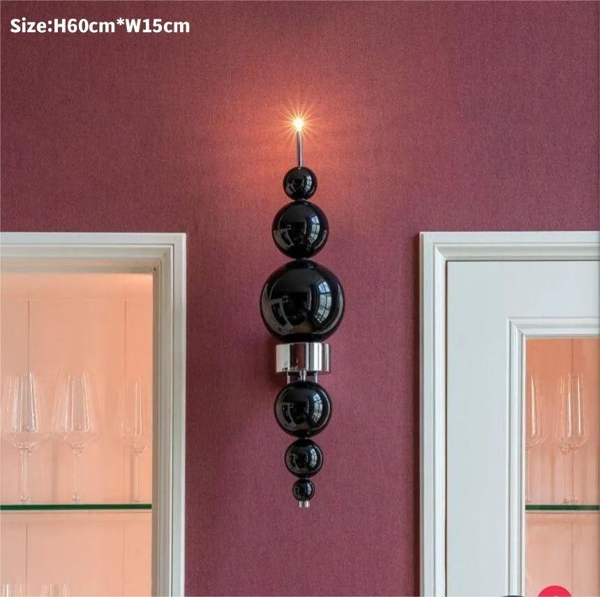 Afralia™ Black Gourd Pendant Chandelier for Dining Living Bedroom - Modern Ceiling Light