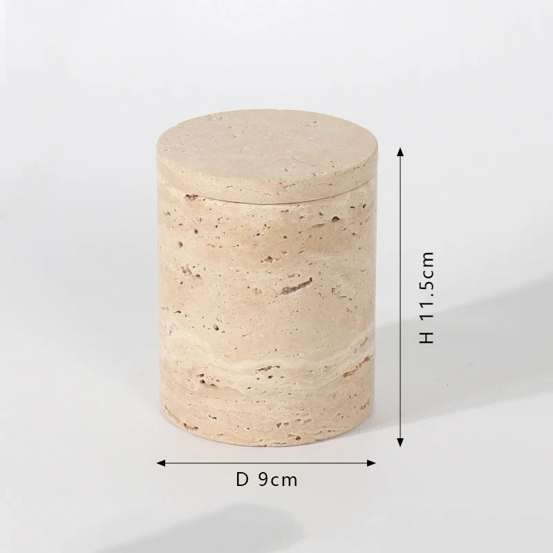 Afralia™ Marble Vanity Organizer Box for Jewelry and Cotton Swabs