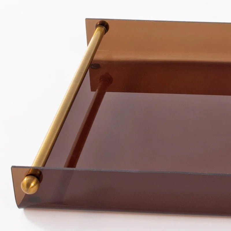 Afralia™ Clear Glass Square Fruit Plate Tray Desktop Storage Container Home Decor