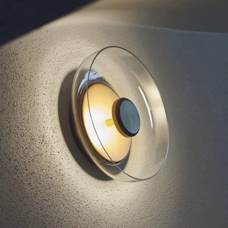 Afralia™ Nordic Glass Wall Lamp LED Sconce Light for Living & Bedroom