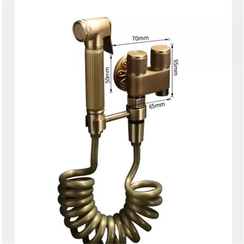 Afralia™ Antique Bronze Bidet Sprayer Set with High Pressure Gun