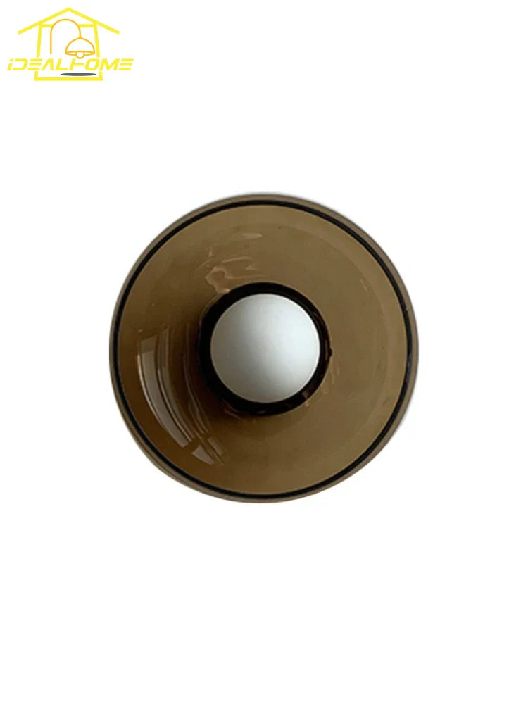 Medieval Cream Glass LED Wall Lamp for Art Decor by Afralia™