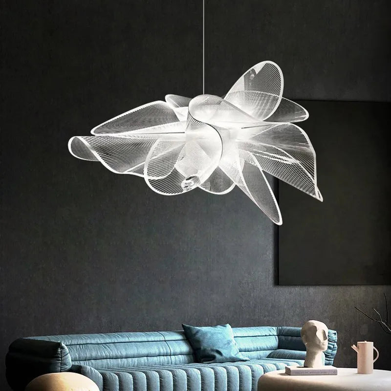 Afralia™ Nordic LED Floral Pendant Chandeliers for Stylish Home Decor