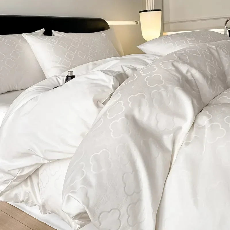 Afralia™ Luxury Jacquard Satin Cotton Bedding Sets for Adults