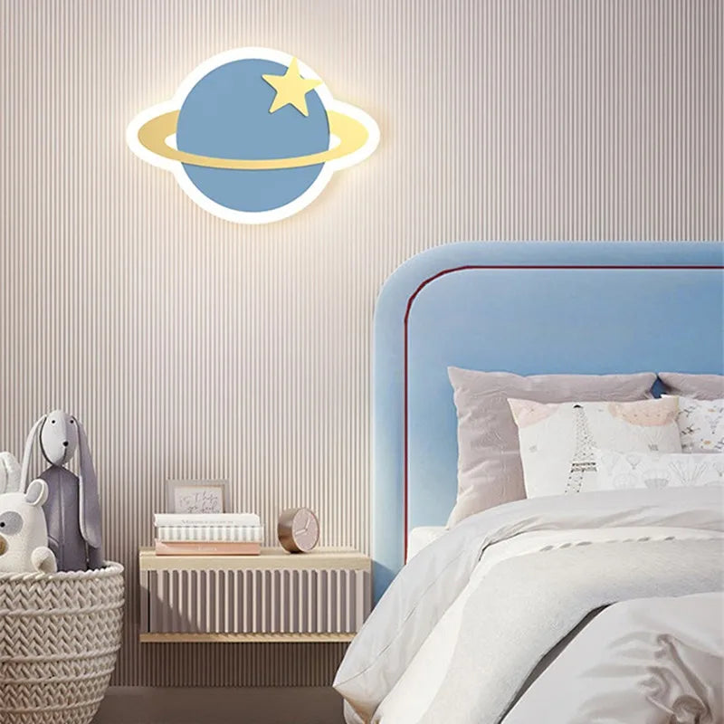 Afralia™ Kids Cloud Crown Wall Lamp - Nordic Style Bedroom Bedside Light