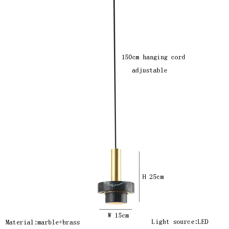 Afralia™ Small Stone Pendant Lights Snowflake Marble Hanging Lamp for Modern Home-appliance Décor