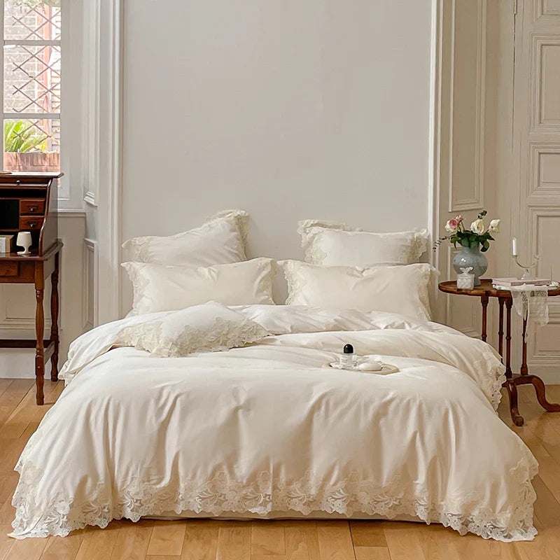 Afralia™ French Wedding Chic 1000TC Egyptian Cotton Bedding Set