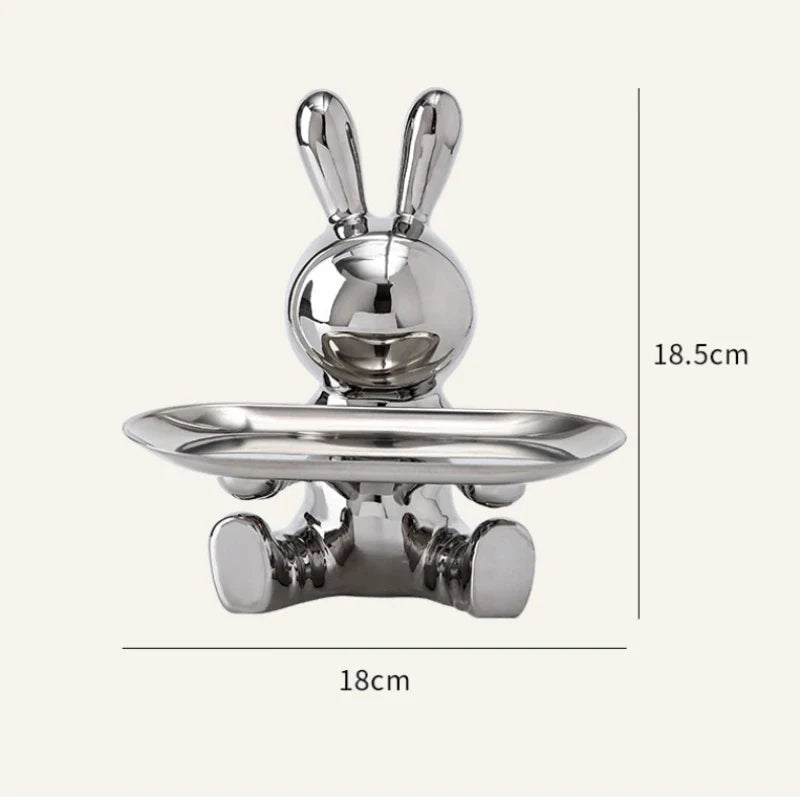 Afralia™ Lucky Rabbit Key Tray: Stylish Home Decoration and Organizer