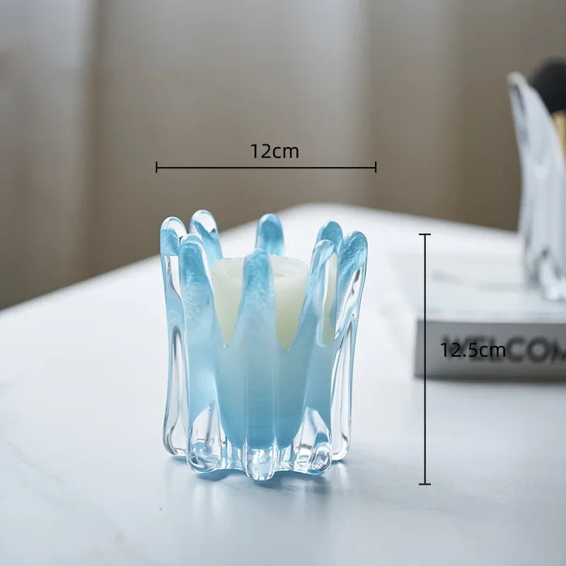 Afralia™ Geometric Bud Glass Vase for Home Decoration and Storage