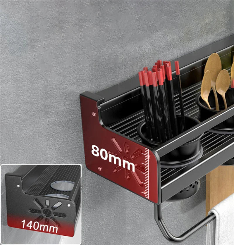 Afralia™ Double-Layer Kitchen Organizer Wall Spice Storage Rack