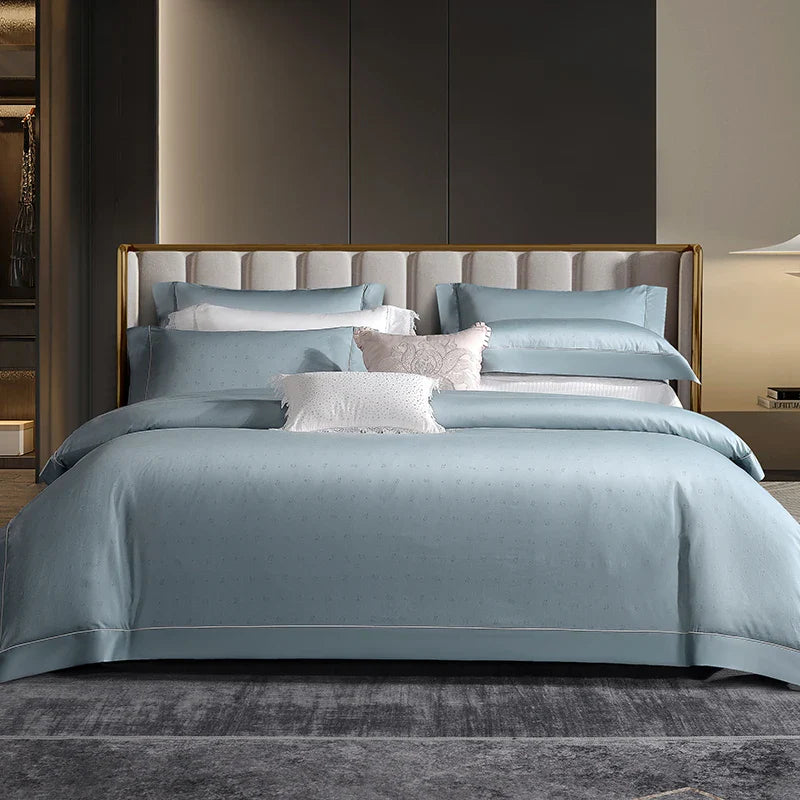 Afralia™ Luxury Satin Jacquard 1000TC Egyptian Cotton Bedding Set with Silkiness