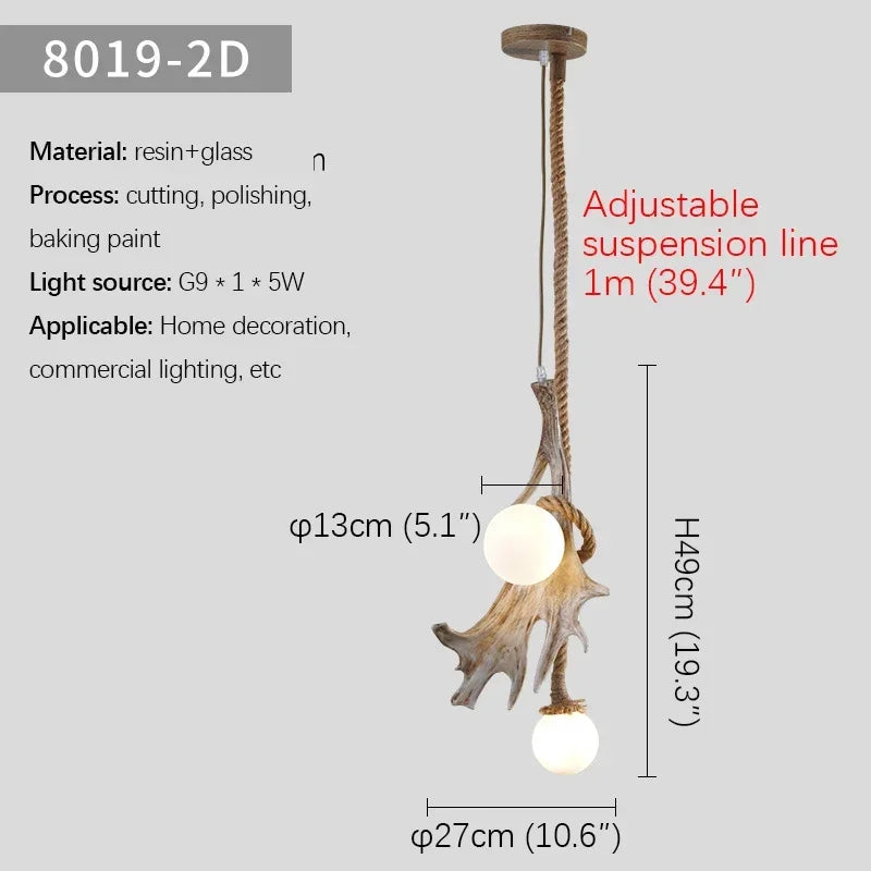 Afralia™ Nordic Antlers Chandelier for Restaurant Bar Cafe Homestay Wooden House Decor
