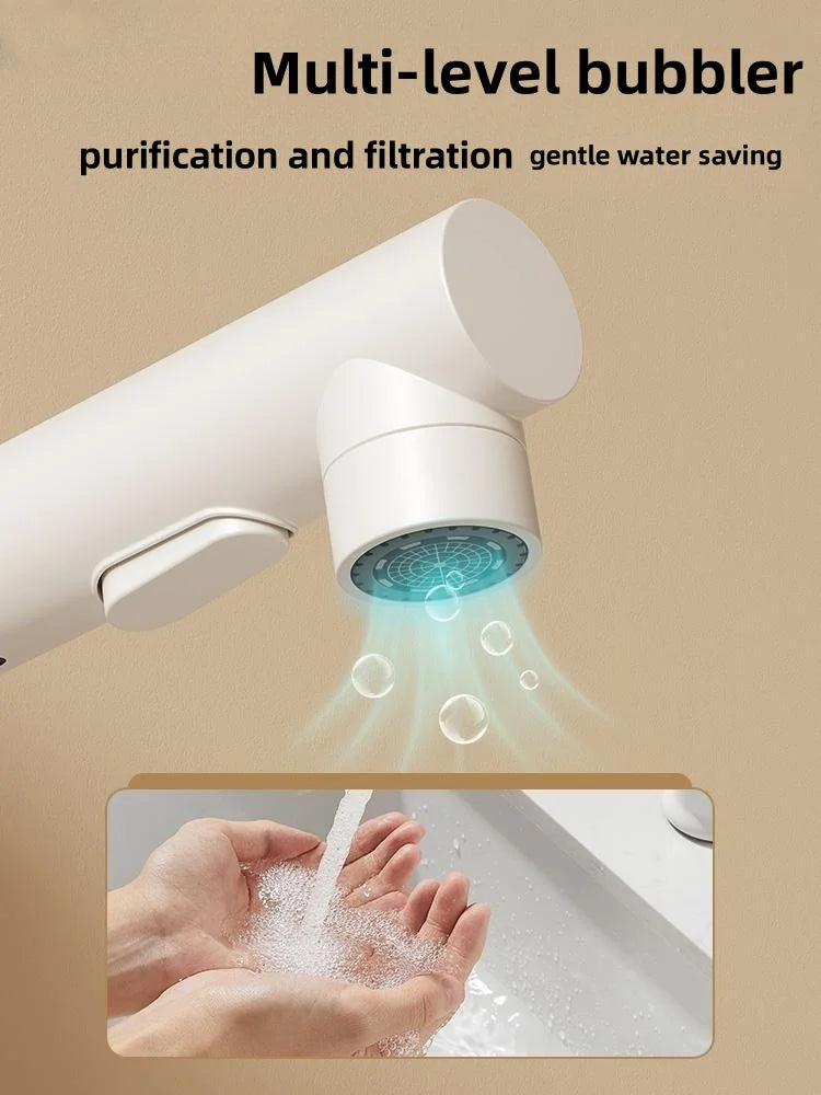 Afralia™ Basin Pull-out Faucet for Bathroom Sinks - Hot and Cold Water Tap