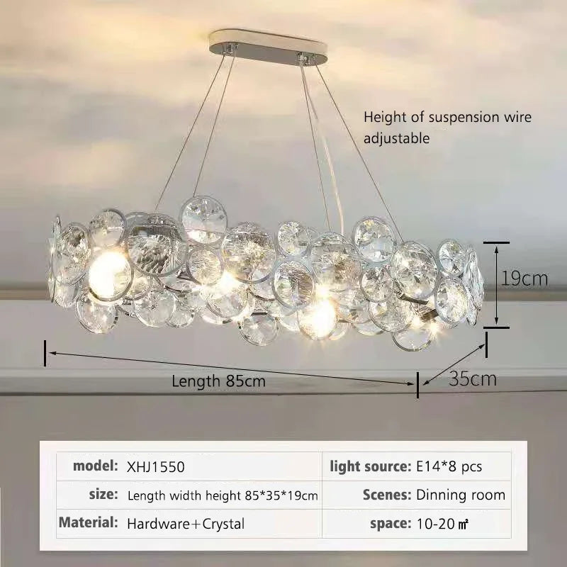 Afralia™ Crystal LED Chandelier: Modern Nordic Style Luxury Pendant Light for Living, Bedroom, Dining Room