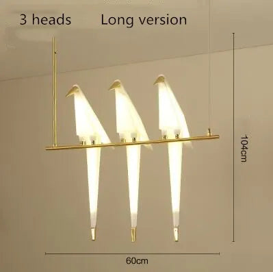 Afralia™ Modern Bird LED Pendant Chandelier for Home Living Room Bedroom Lighting