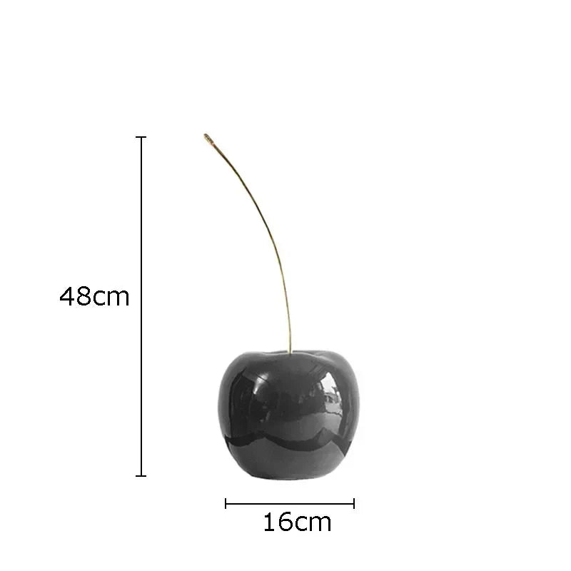 Afralia™ Cherry Fruit Sculpture Resin Desk Ornament Modern Home Decoration