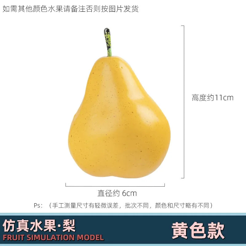 Afralia™ Pear Fruit Basket Ornament Desktop Decor Handicrafts Storage Home Decor Accessory