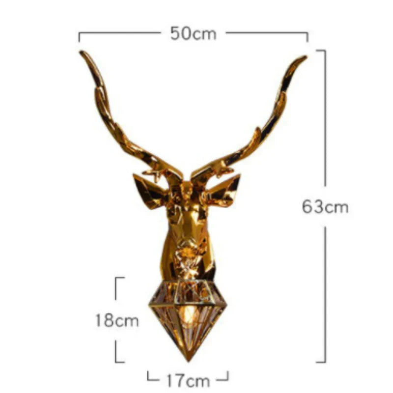 Afralia™ Retro Deer LED Wall Light: Vintage Wall Sconce Luminaria De Parede Fixture.
