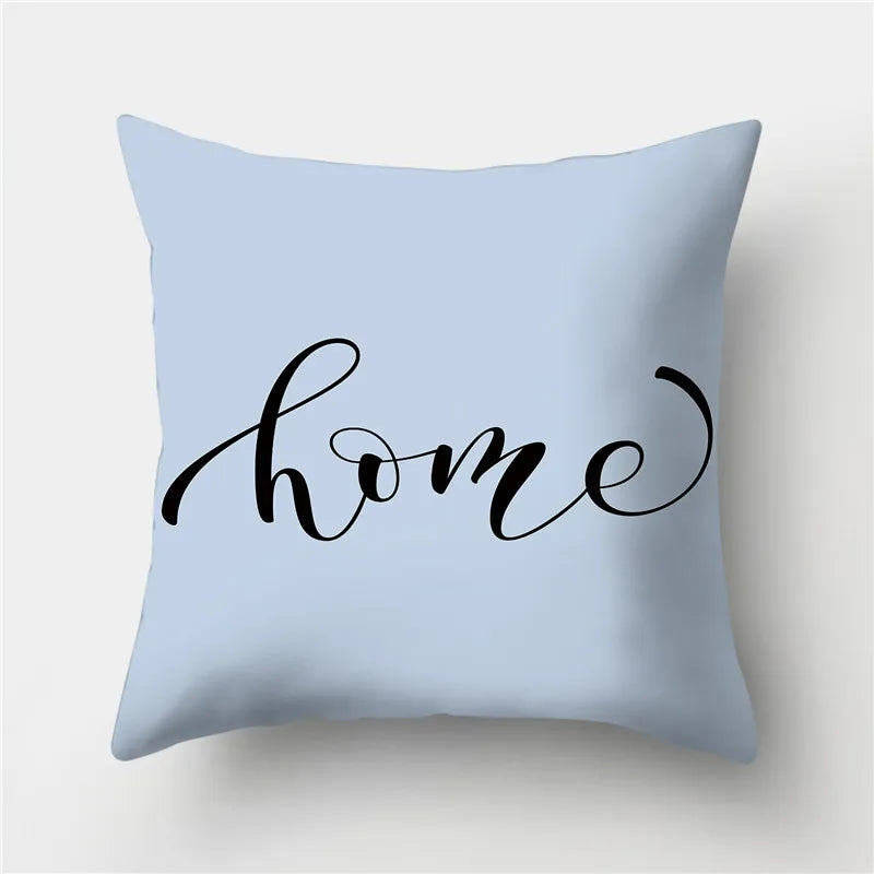 Afralia™ Geometric Pattern Nordic Light Blue Pillowcase Set