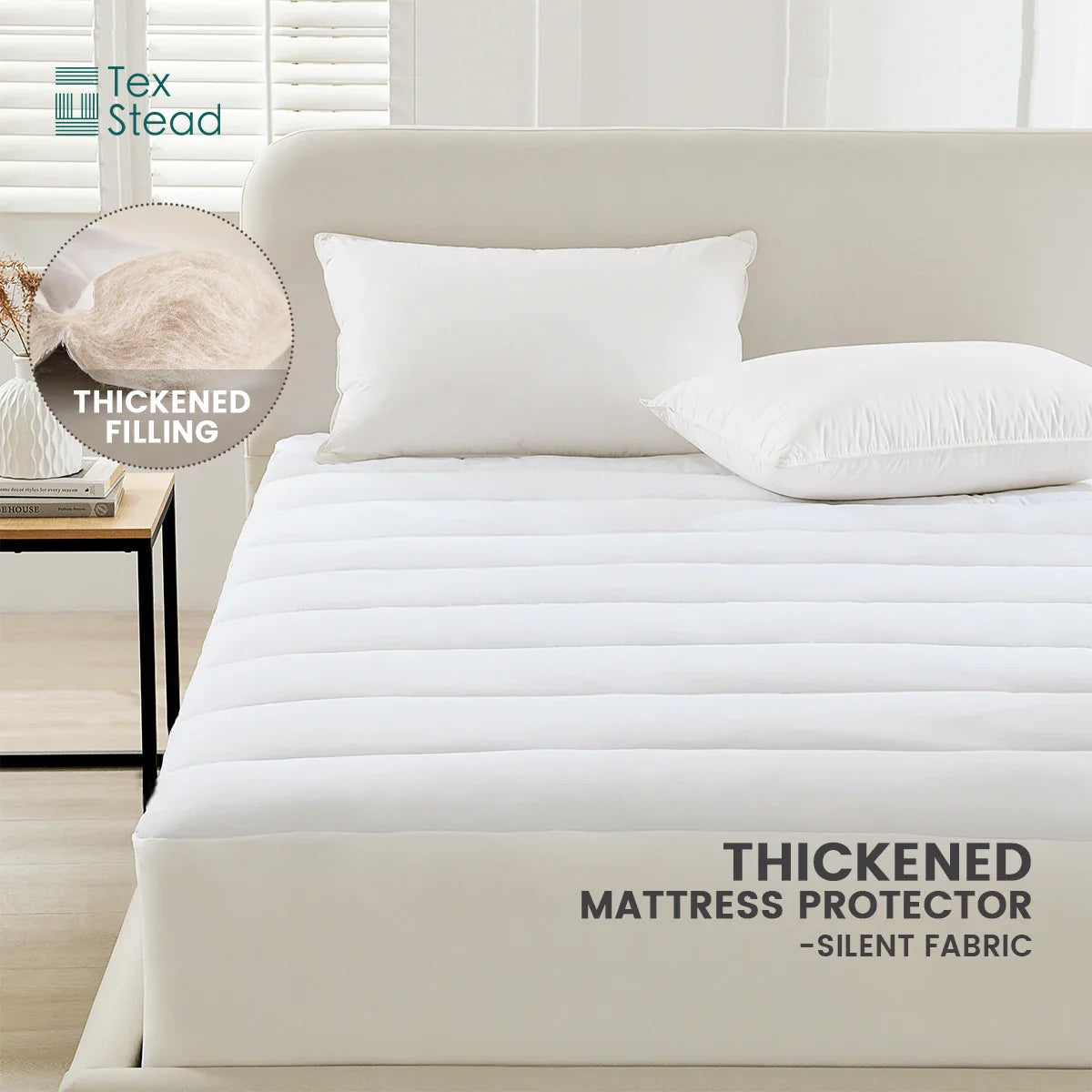 Afralia™ Waterproof Quilted Mattress Pad Protector with Deep Pocket, Soft Breathable & Machine Washable