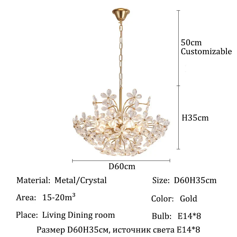 Afralia™ Crystal Modern LED Pendant Ceiling Light Chandelier for Bedroom Salon Home Decor