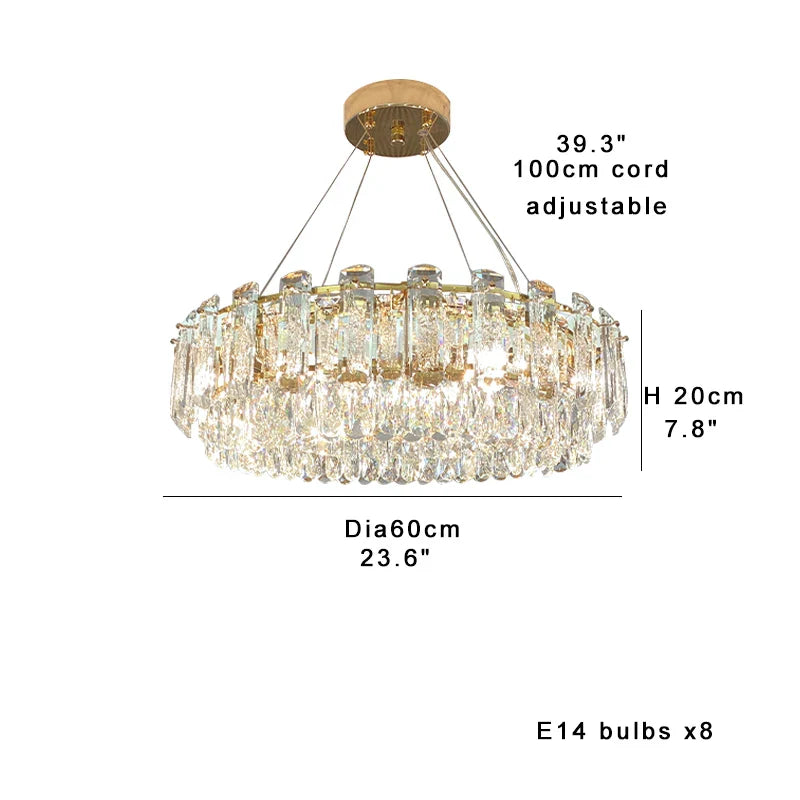 Afralia™ Nordic Crystal Pendant Lights: Elegant Luxury Hanglamp for Dining Table Décor