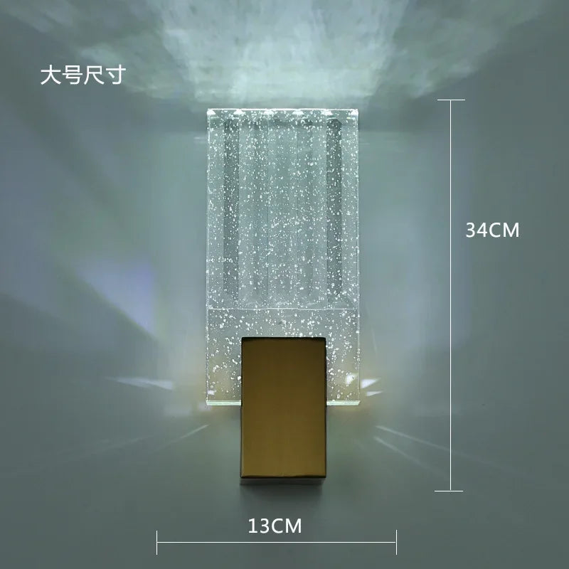 Afralia™ Crystal Brass LED Wall Lamp Sconce for Modern Luxury Art Decor