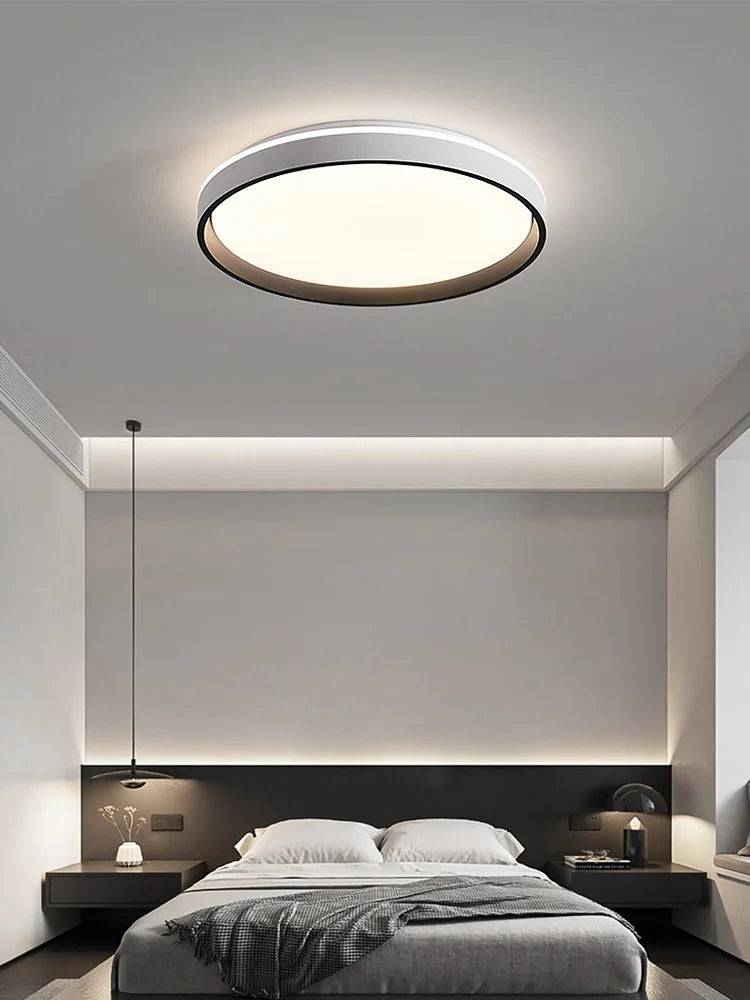 Afralia™ LED Ceiling Lamp: Simple Modern Round Study Bedroom Balcony Light