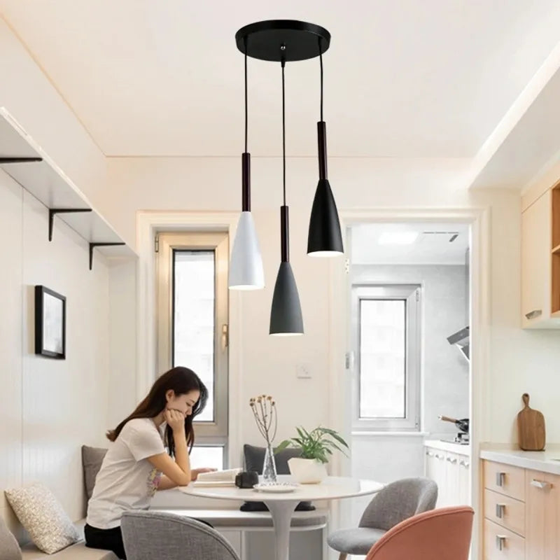 Afralia™ Nordic Minimalist 3 Pendant Lighting for Dining Table Kitchen Island