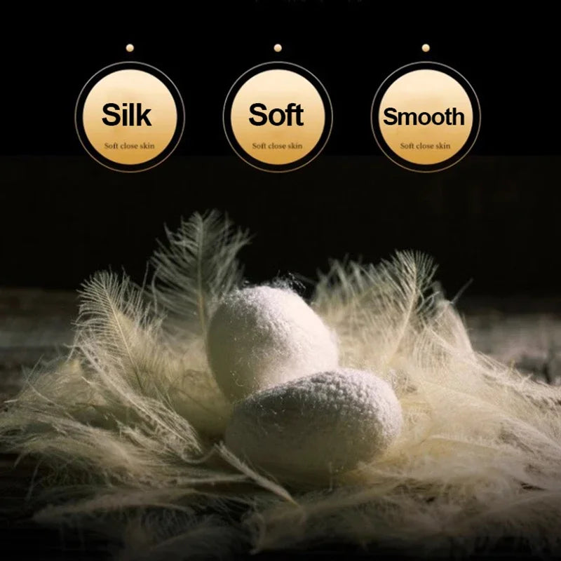 Afralia™ Mulberry Silk Queen King Duvet Cover Solid Color Silky Comforter