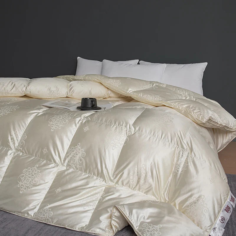 Afralia™ Luxury Goose Down Duvet Winter Comforter - Queen King Size Cozy Quilt Core
